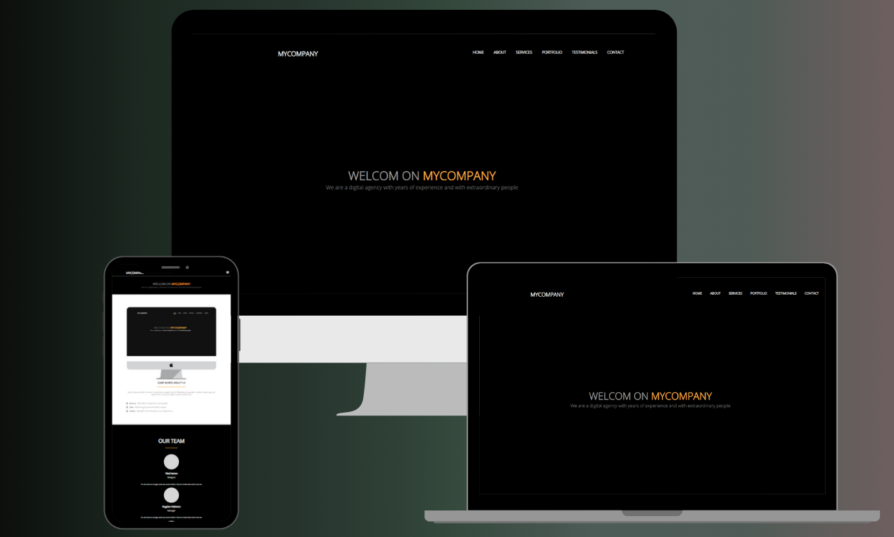 My Company — one-page business site