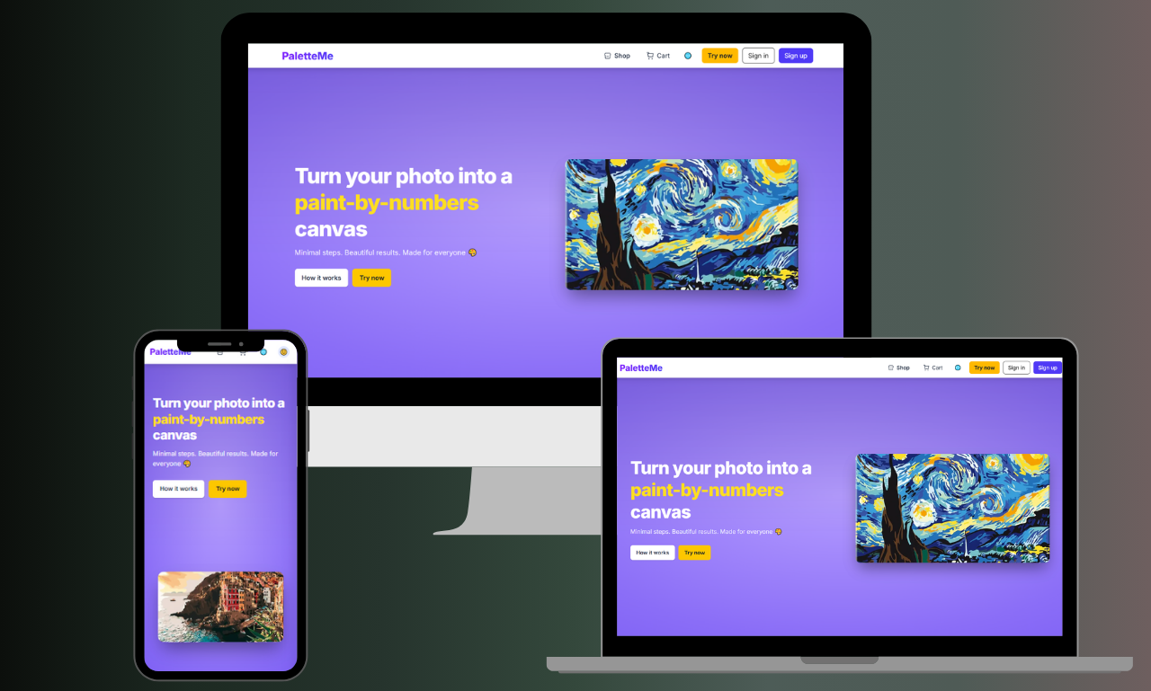 PaletteMe — Next.js app