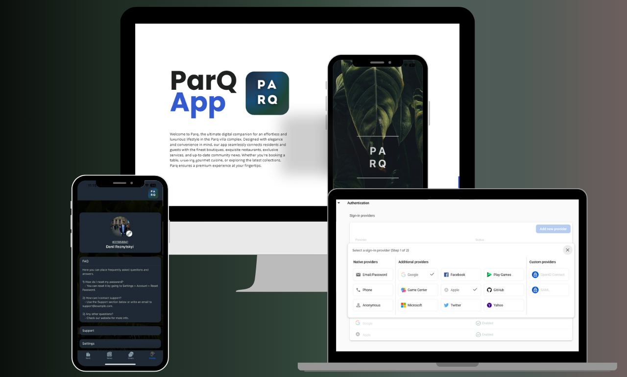 ParQ — React Native iOS/Android app